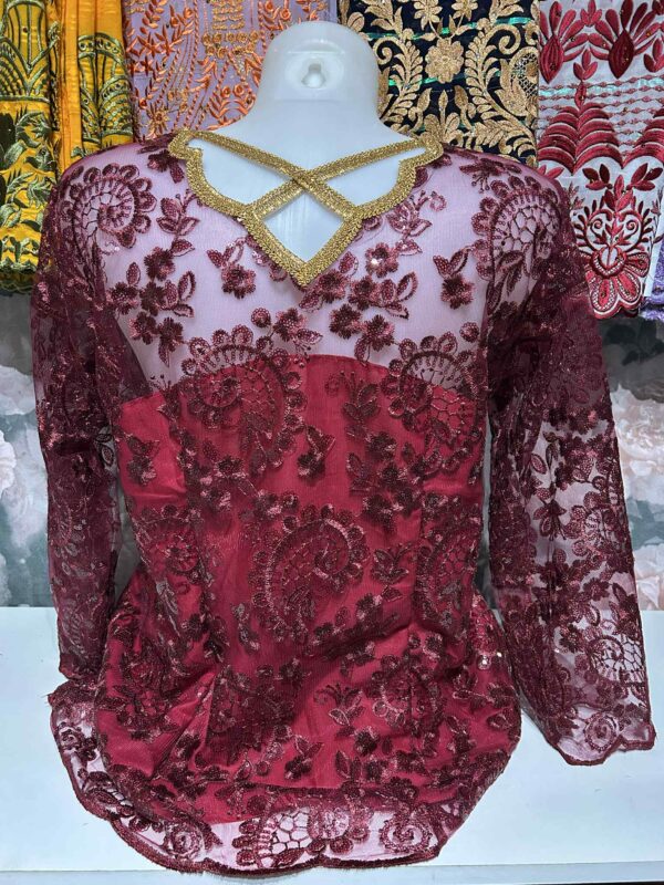 Body rouge bordeaux taille M – Image 2
